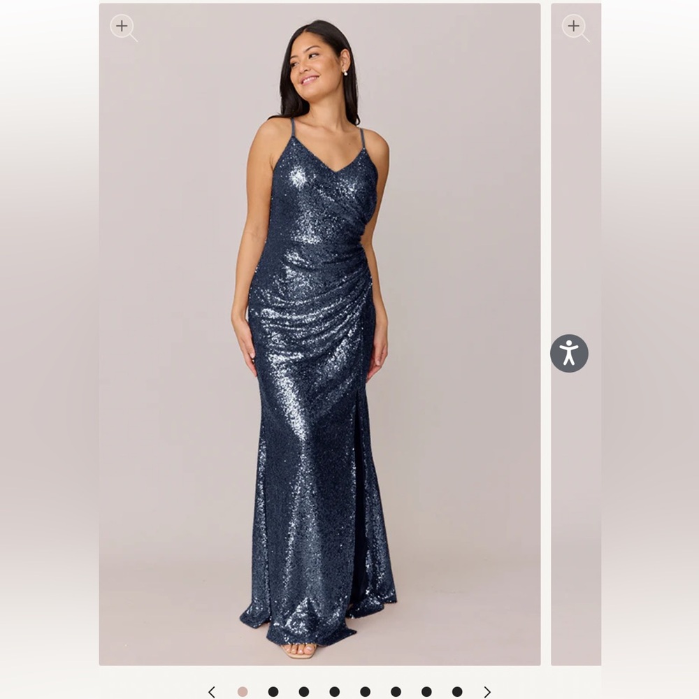 Revelry Rory Sequin Dress- Navy Blue